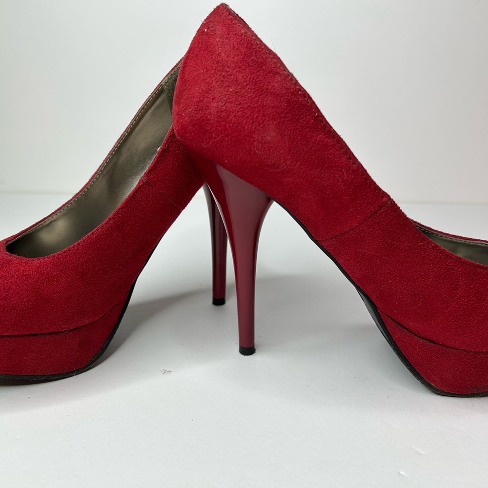 Massimo Red Suede Women's Heels